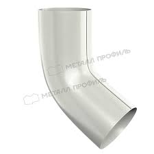 Колено трубы 60°, Ø90 мм, Металл Профиль, GrandSystem, PE, RAL 9010