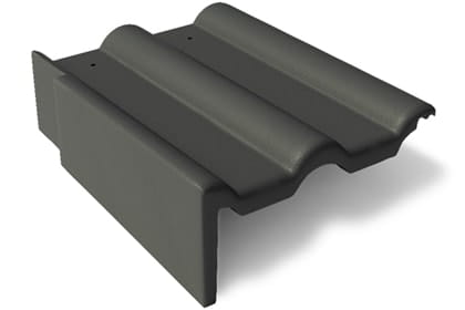 Боковая левая черепица Braas Франкфурт 420х330 мм цвет: черный