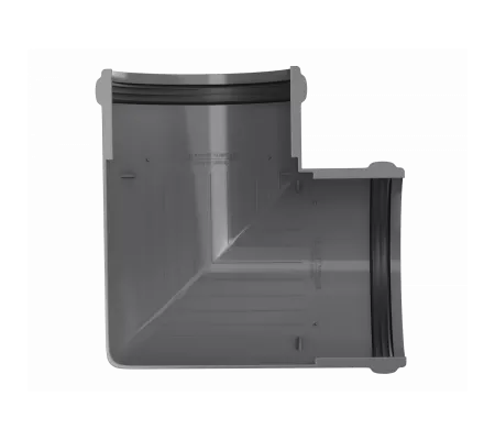 Угол желоба универсальный 90°, Технониколь пвх, стандарт Ø 125 мм, цвет: серый