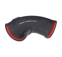 Угол желоба составной 90°-150° пвх, Grand Line классик Ø 120 мм, цвет: графит