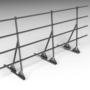 Ограждение кровельное для натуральной черепицы Roofsystems Prestige натур, H=1200 мм RAL 7024, L=3000 мм