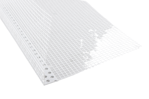 Профиль угловой пвх с армирующей сеткой 10х15 см, L=2500 мм