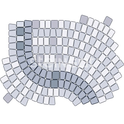 Тротуарная плитка Steingot Классика арко 60 мм 75/90/100 х 100 мм, цвет: Fumo Bello