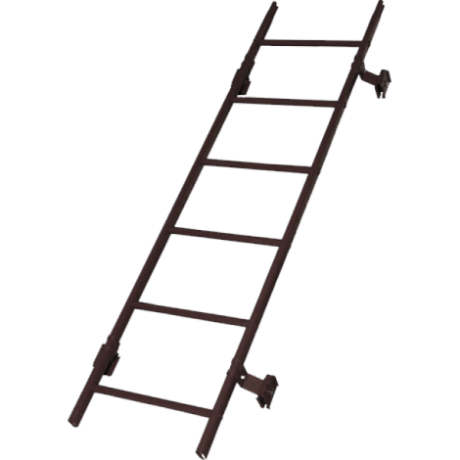 Лестница кровельная для фальцевой кровли Roofsystems Prestige 400 фальц, L=3000 мм RAL 8019