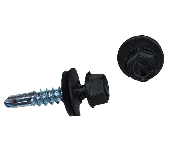 Саморез кровельный Daxmer 5.5х25 мм, сверло №3, RAL 7024, уп.250 шт.