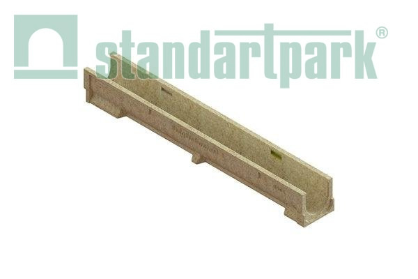 Лоток водоотводный Standartpark, CompoMax Basic, DN100, h125, ПВ /вертик. водоотвод/, арт: 700009