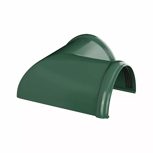 Угол желоба универсальный 90°, Технониколь пвх, стандарт Ø 125 мм, цвет: зеленый