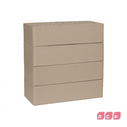 Кирпич облицовочный керамический ЛСР, 1НФ пустотелый, цвет: серый, гладкий, М175, 250х120х65 мм