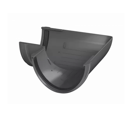 Угол желоба универсальный 90°, Технониколь пвх, стандарт Ø 125 мм, цвет: серый