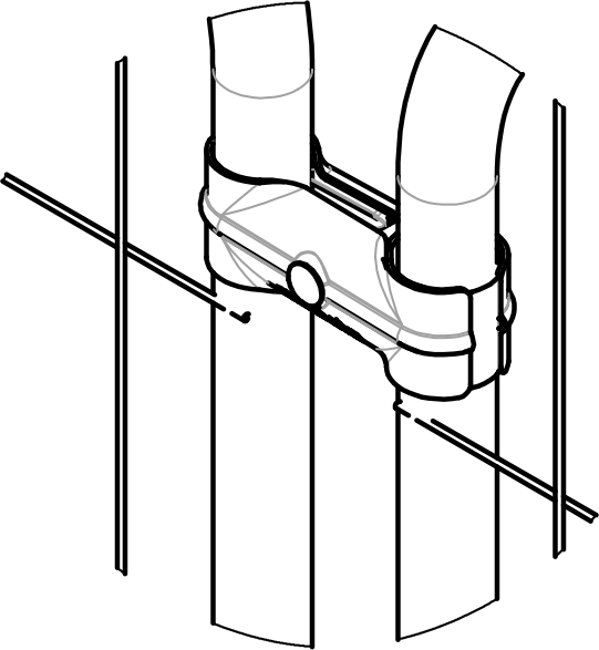 GL Комплект для ворот временного ограждения Round 1 створка