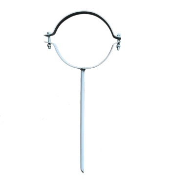 СЗ Охват со штырем, полоса 25х2, Ø 216 мм грунт, RAL 9003