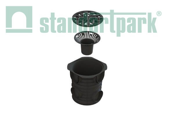 Дождесборник S’park, PolyMax, круглый с решеткой пластиковой кл. А, арт: 083720-1