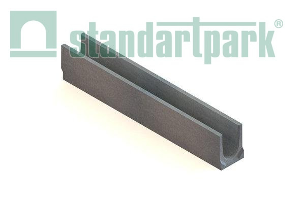 Лоток водоотводный Standartpark, BetoMax Basic, DN100, h132, усиленный, арт: 400007
