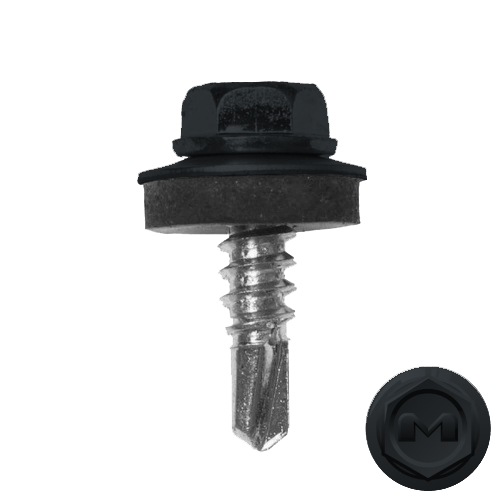 Саморез кровельный Daxmer 5.5х19 мм, сверло №3, RAL 7016, уп. 250 шт.