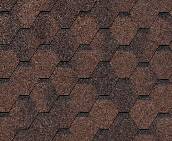 Битумная черепица RoofShield, Фемили Eco Lite, стандарт цвет: коричневый с оттенением, 3 м² / уп.