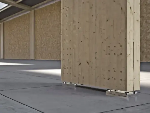 Опора потайная Т-образная HolzTechnic, F70L, 100х100 мм, H=206 мм, с отверстиями