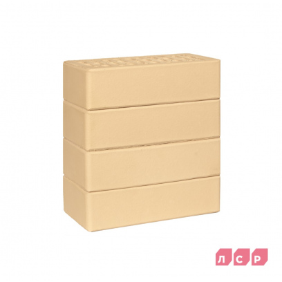Кирпич облицовочный керамический ЛСР, 1НФ пустотелый, цвет: пшеничный, гладкий, М175, 250х120х65 мм