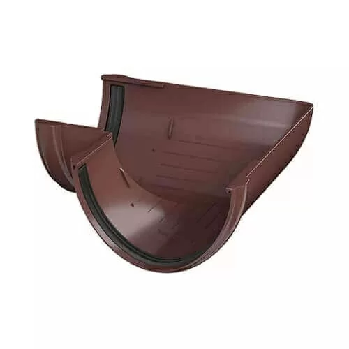 Угол желоба универсальный 90°, Технониколь пвх, стандарт Ø 125 мм, цвет: коричневый