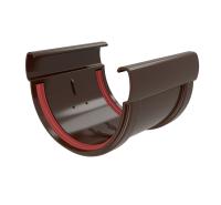 Соединитель желоба пвх, Grand Line дизайн Ø 135 мм, цвет: коричневый