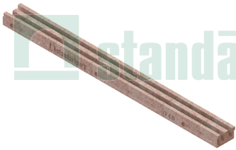 Лоток водоотводный Standartpark, CompoMax Open Slot, ширина 80 мм, h50 мм, красный, арт: 740-К