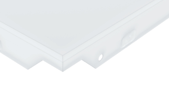 Потолочная кассета Grand Line, Tegular 45°, закрытого типа, 600х600 мм 0.4 мм, Zn, без цвета