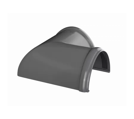 Угол желоба универсальный 90°, Технониколь пвх, стандарт Ø 125 мм, цвет: серый