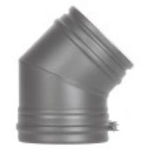 Отвод 45° Schiedel Permeter 25, Ø150/200 мм серый