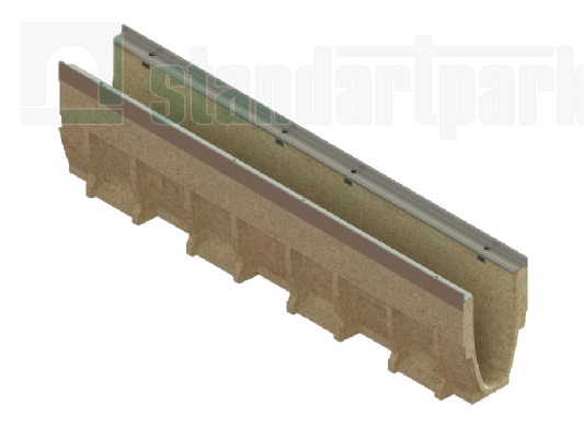 Лоток водоотводный Standartpark, CompoMax Drive DN150, h320, П-З, арт: 72676V