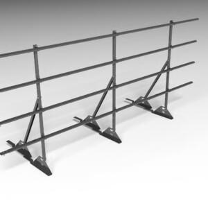 Ограждение кровельное для композитной черепицы Roofsystems Prestige композит, H=1200 мм RAL 7024, L=3000 мм