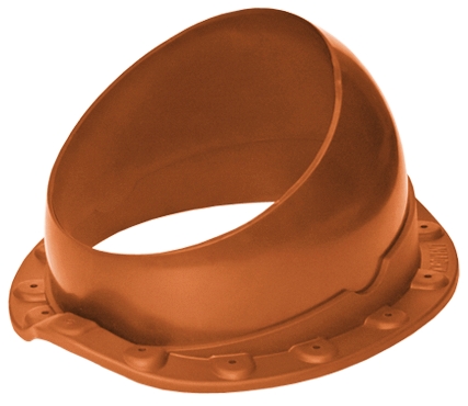 Основание для вент. трубы Krovent Base-VT Wave под монтеррей, 125/150 мм красно-коричневый