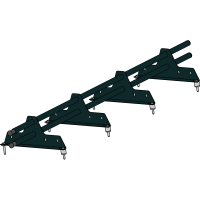 Снегозадержатель универсальный Roofsystems Econom Next 4 опоры, 2 трубы, круг Ø25 мм, L=3000 мм, RAL 9005