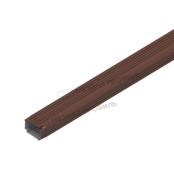 Труба водосточная, Металл Профиль Бюджет, Ø76х102 мм, L=2000 мм, RAL 8017