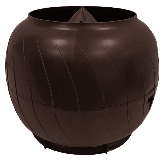 Дефлектор статический колпак Gervent, 160 мм коричневый