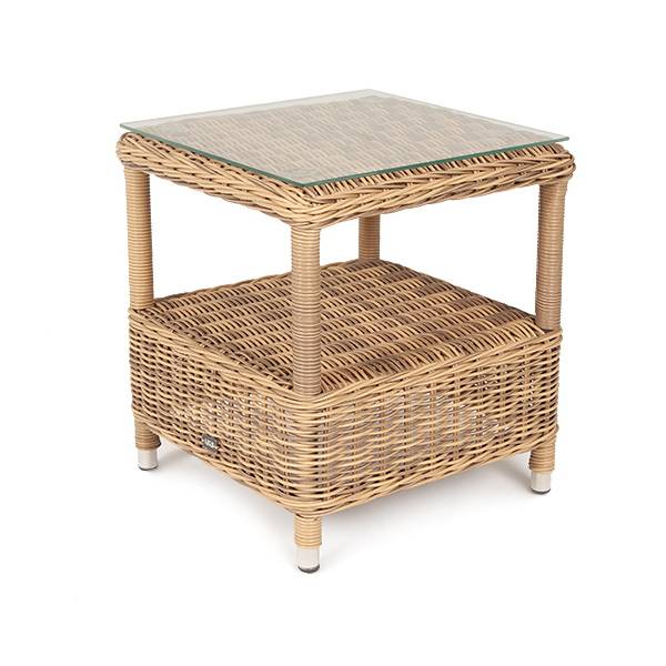 Стол кофейный из искусственного ротанга, Форио цвет: соломенный