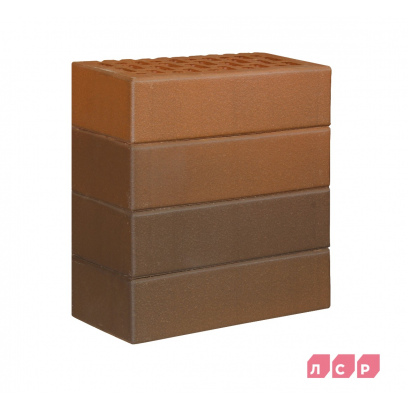 Кирпич облицовочный керамический ЛСР, 1НФ пустотелый, цвет: красный Флэш Ультра, гладкий, М175, 250х120х65 мм