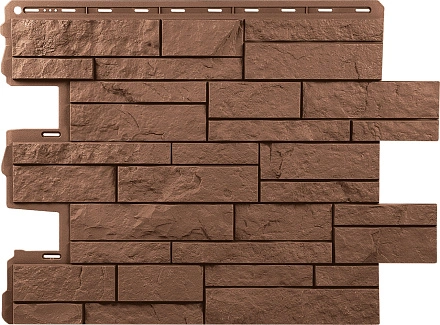 Фасадные панели Альта Профиль, Шотландия ЭКО, 800 х 590 мм цвет: терракотовый