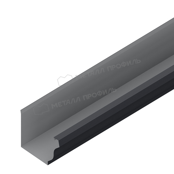 Желоб водосточный, Металл Профиль Бюджет, Ø76х102 мм, L=3000 мм, RAL 7024