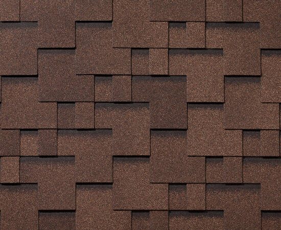 Битумная черепица RoofShield, Классик, модерн цвет: коричневый топаз, 3 м² / уп.