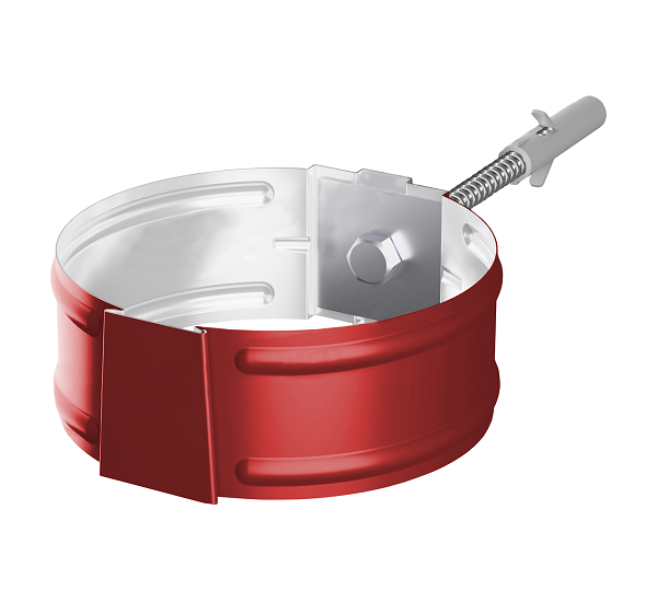 Держатель трубы под саморез Ø150 мм, Металл Профиль Проект, PE, RAL 3011