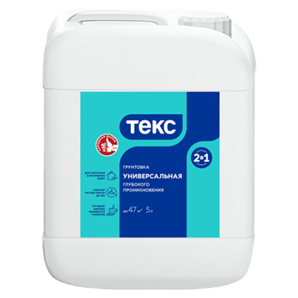 Грунтовка универсальная 2-в-1, TEKS Universal, глубокого проникновения, уп 0.8 л