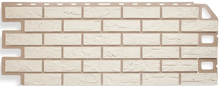 Фасадные панели Альта Профиль, Кирпич, 1140 х 480 мм цвет: белый
