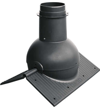 Коньковый элемент, Krovent Pipe-Cone, для любого типа кровли черный