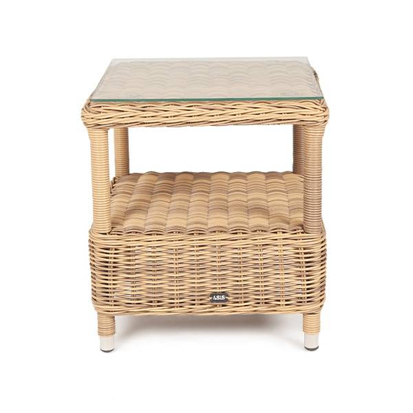 Стол кофейный из искусственного ротанга, Форио цвет: соломенный