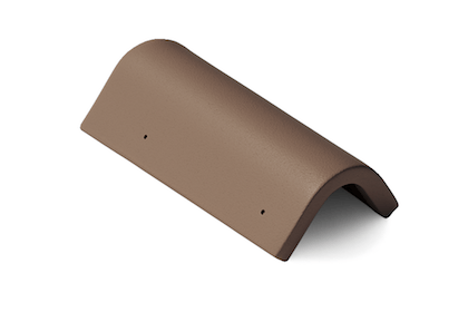 Боковая универсальная черепица Braas Таунус цвет: темно-коричневый