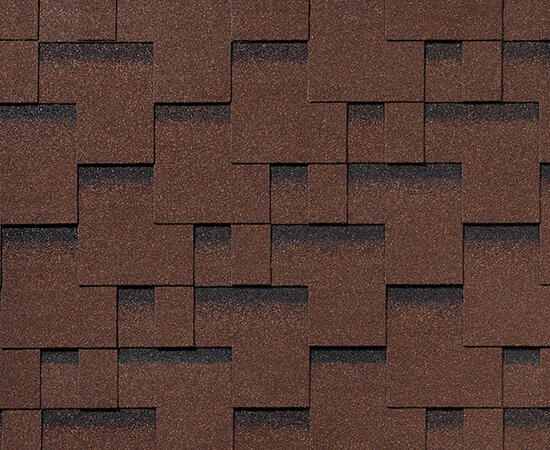 Битумная черепица RoofShield, Фемили Lite, модерн цвет: коричневый с оттенением, 3 м² / уп.