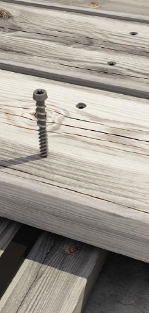 Шуруп с двойной резьбой и потайной головкой, HolzTechnic, Mini Ø5, L=70 мм, темно-серый