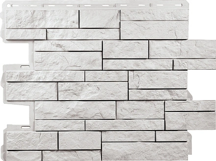 Фасадные панели Альта Профиль, Шотландия ЭКО, 800 х 590 мм цвет: белый