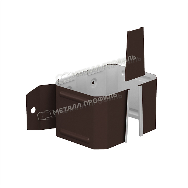 Держатель трубы на дерево, Металл Профиль Бюджет, Ø102х76 мм, RAL 8017