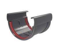 Соединитель желоба пвх, Grand Line дизайн Ø 135 мм, цвет: графит