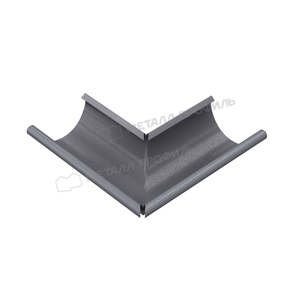 Угол желоба наружный 135°, Ø125 мм, Металл Профиль Foramina Freeze, Grey